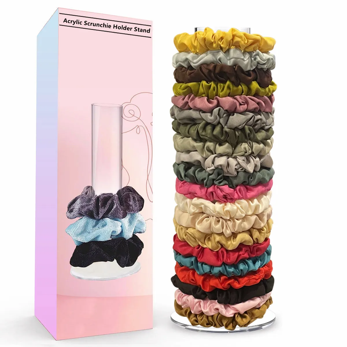 

Подставка-органайзер для ювелирных изделий, акриловая витрина-органайзер для браслетов, жемчужин + аксессуары для волос