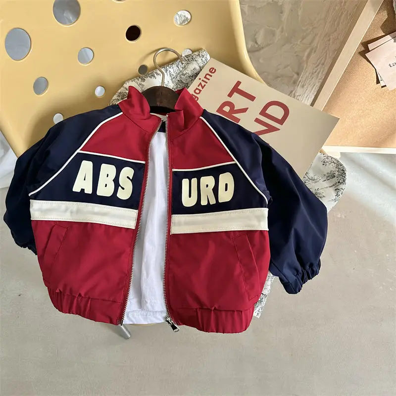 

Boys' Coat Spring and Autumn 2023 New Children's Fashion and Handsome Jacket Charge Coat Baby Casual Top