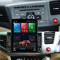 9 7 octa core tesla style vertical screen android 10 car gps stereo player for honda civic 2012 2013