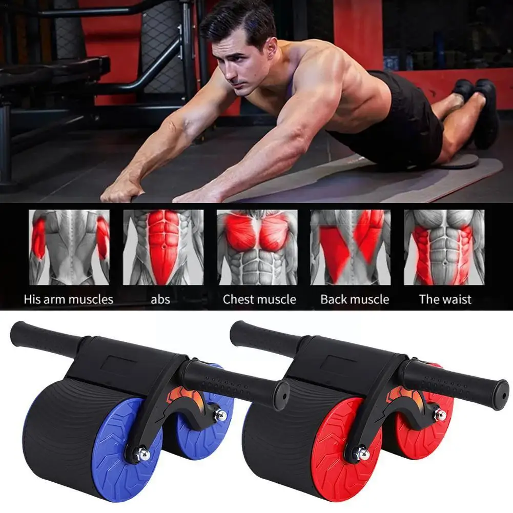 

Abdominal Muscle Training Wheel With Kneeling Pad Arm Muscles Bodybuilding Slimming Tool For Gym Sports Q2P9