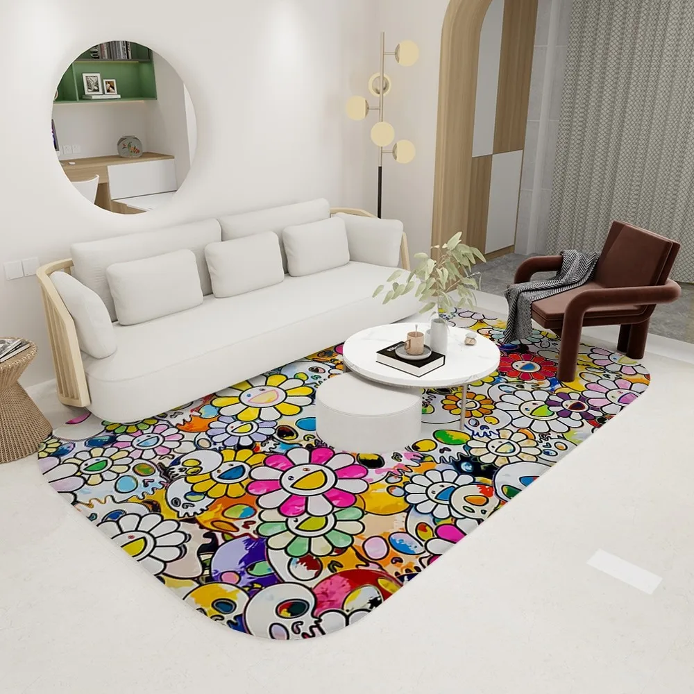 

Декоративный Противоскользящий коврик с подсолнухами для ванной, кухни, ванной комнаты, спальни, пола, йоги, Настенный Коврик