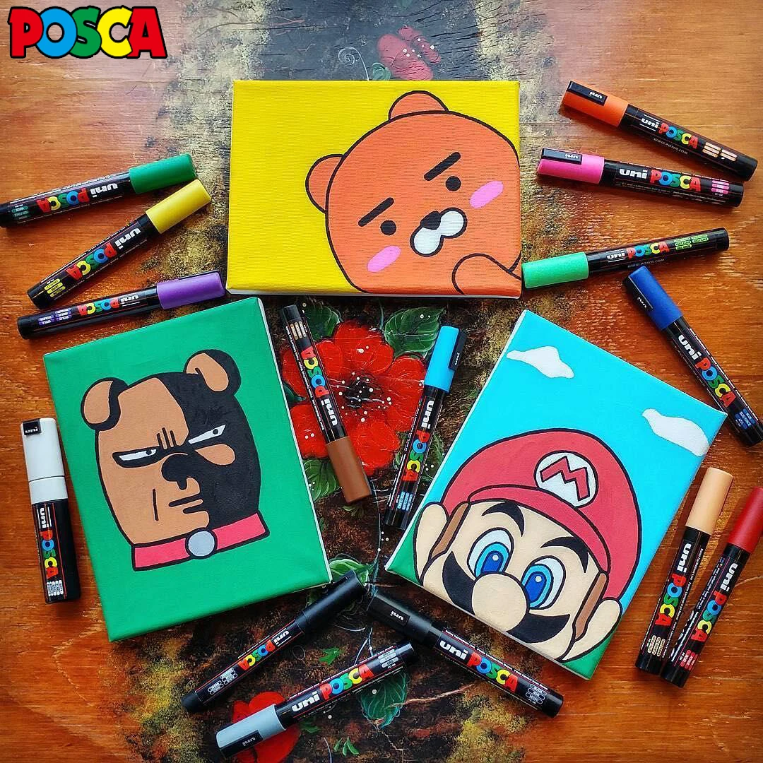 Фото 1 шт., акриловый маркер Uni POSCA, 1 м, 3 м, 5 м, полный различные цвета, rotulador permanente Drawing/POP Poster/Graffiti, товары для рукоделия «сделай сам» №1
