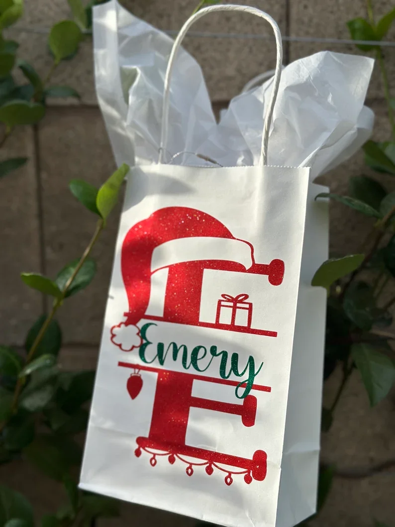 

Персонализированный рождественский пакет из крафт-бумаги HGDTFF