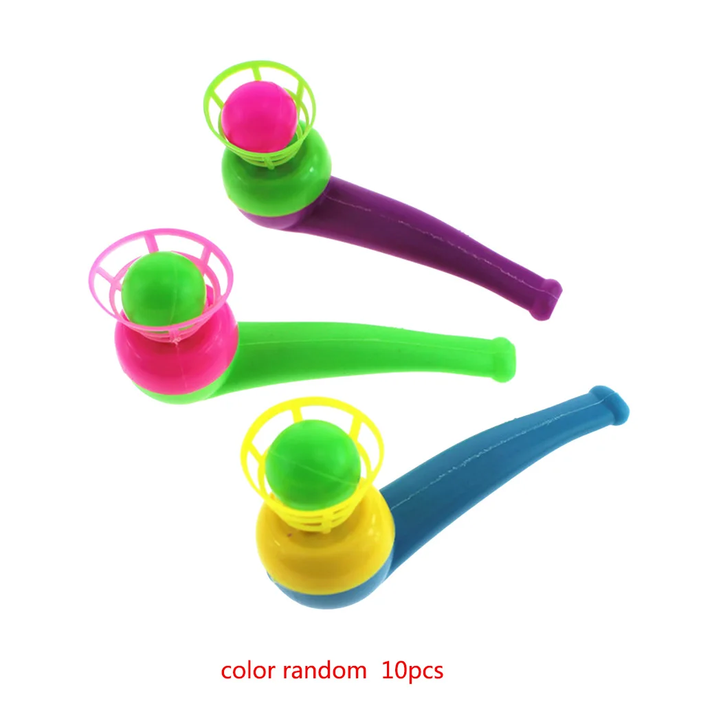 

1/2/5/10PCS/Set Children Toys sports Games Blow Pipe & Balls Kid Blow Blowing Gift Plastic Pipe Balls Toy for girls Color Random
