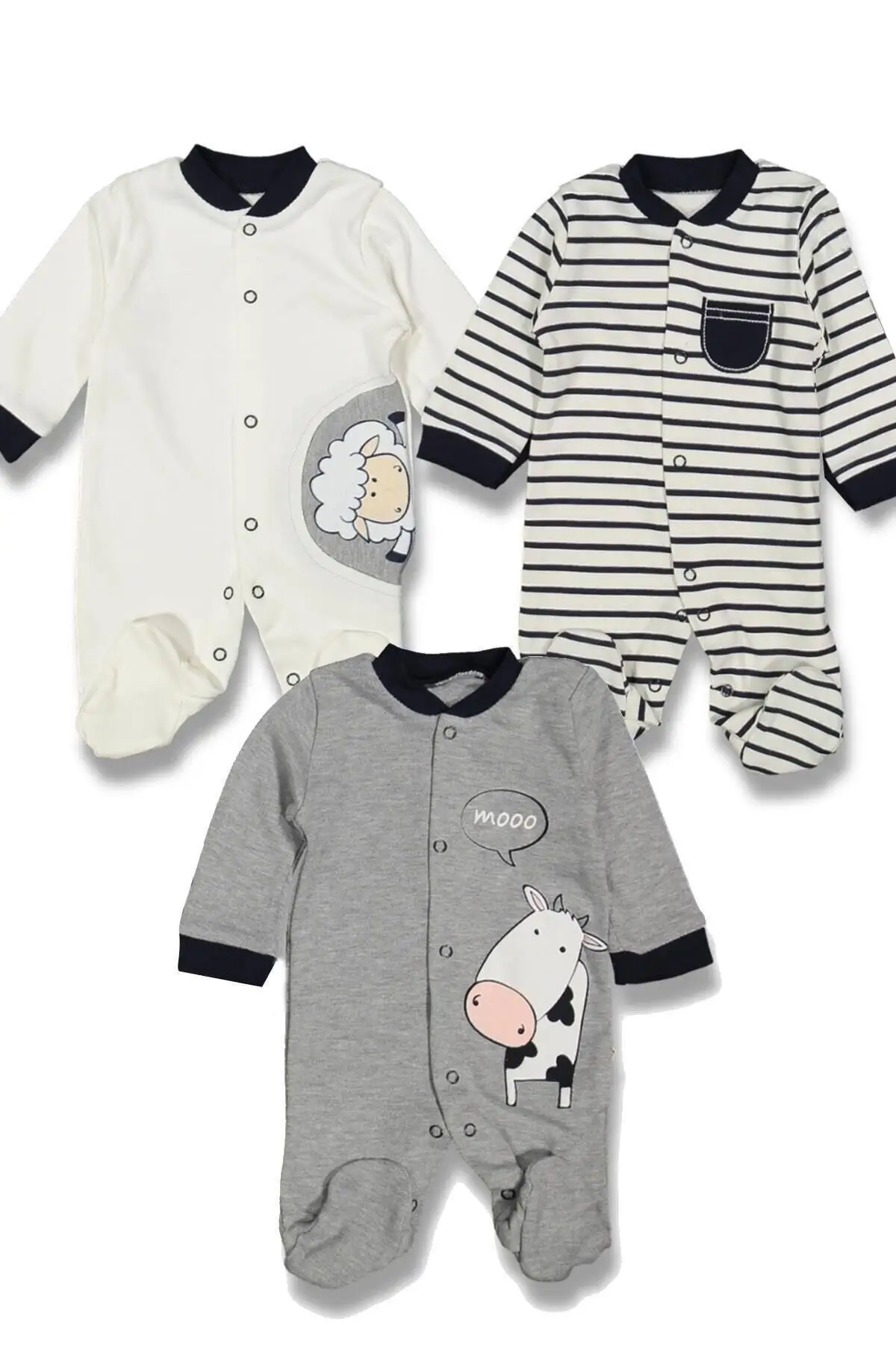 Комбинезон для новорожденных из ягненка и коровы