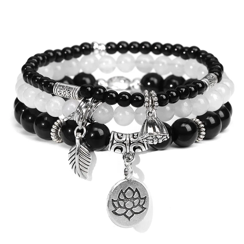 3 шт./компл. многослойный браслет в богемном стиле браслеты с камнями и бусинами