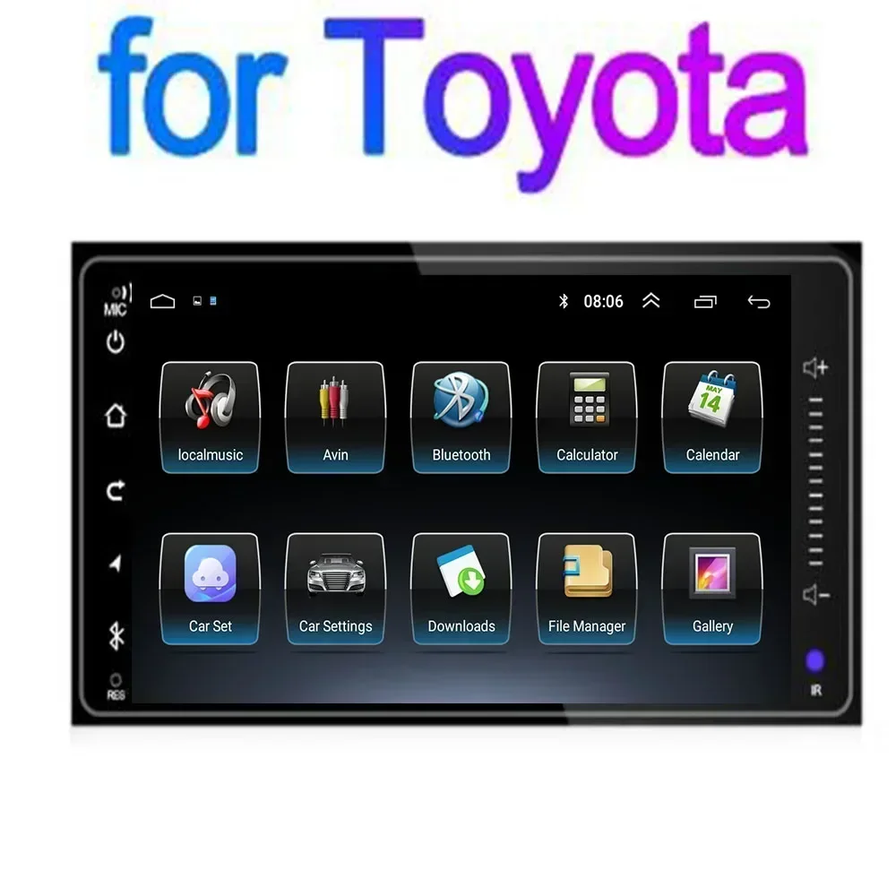 2 Din Android 13 Универсальный 7-дюймовый автомобильный радиоприемник для Toyota GPS Navigaion