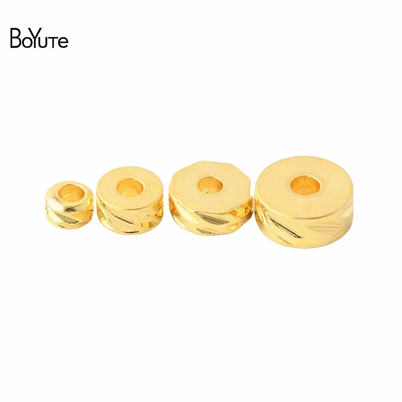 Бусины-разделители с покрытием из 18-каратного золота 3-5-6 мм 100 шт./партия