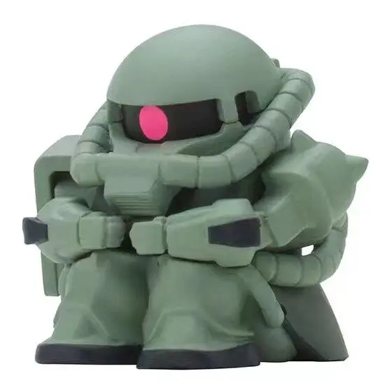 Фото Коллекционная фигурка Bandai Mobile Suit Zaku Q Version в позе ожидания, капсульная игрушка, настольное украшение для коллекционеров аниме №5