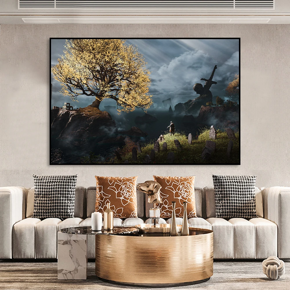 

2022 Elden Ring Game Poster HD Anime Posters Canvas Painting Living Room Wall Art Decor Wall Painting Home Decoration Paint