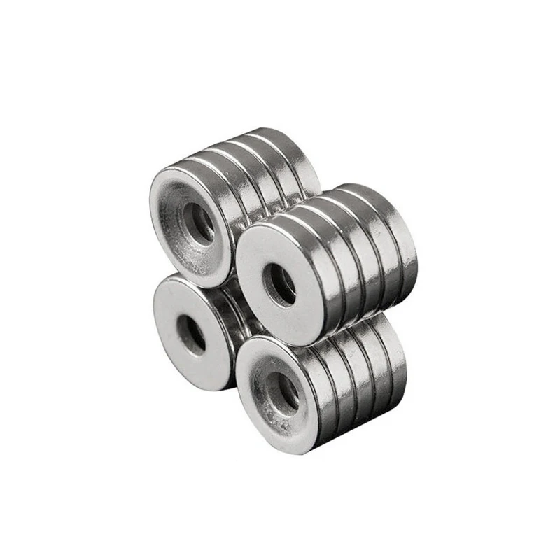 

Мощный магнитный неодимовый магнит N35, размеры 12 х4 мм, отверстие 4 мм, с потайной головкой 12 х4-4 мм, 20/30/50 шт., 12 х4 мм