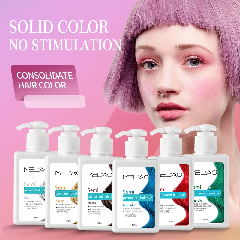 

Herbal Semi-Permanent Hair Color Protection No Odor No Eye Scalp Irritation Suitable For Sensitive Scalp Black Hair Dye Shampoo