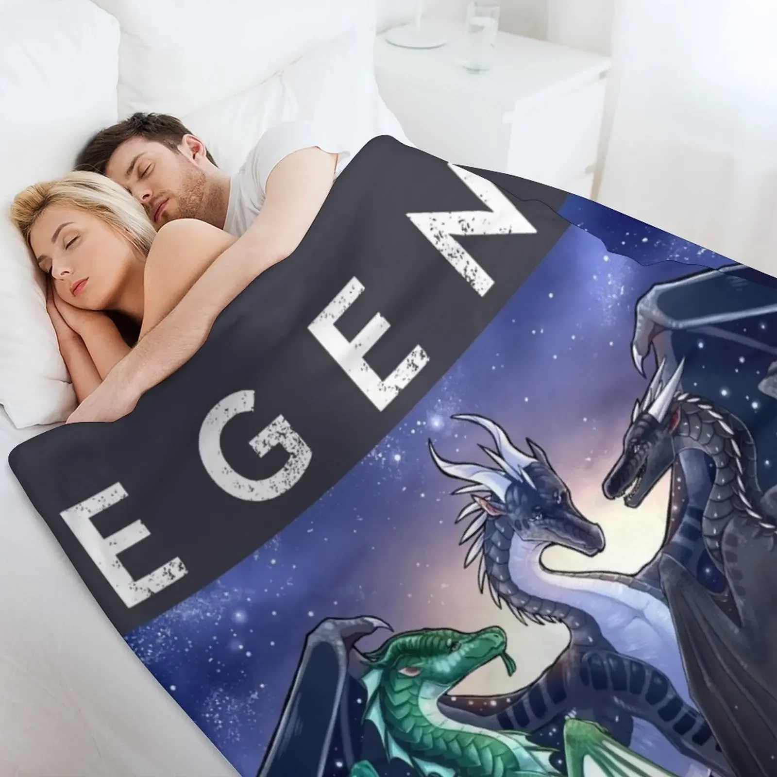 Wings of Fire - Legends Fathom Darkstalker Clearsight Плед Одеяло Зимние кровати Для ребенка Фланелевая