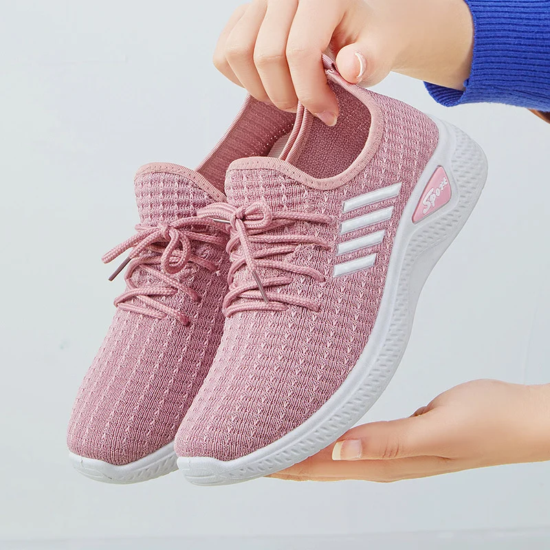 Breathable Mesh Platform Sneakers Women Slip on Soft Ladies Casual Running Shoes Woman Knit Sock Shoes Flats tenis feminino