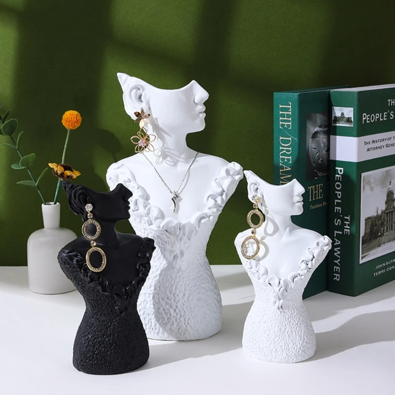 

Resin Material Necklace Pendant Earring Chain Display-Case Mannequin Stand