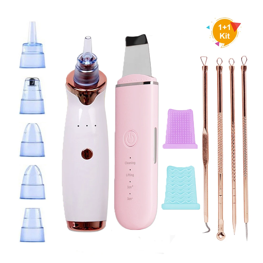 

Ultrasonic Scrubber Face Scraper Blackhead Remover Facial Cleansing Kit Exfoliating Facial Deep Facial Cavitation Peeling Device