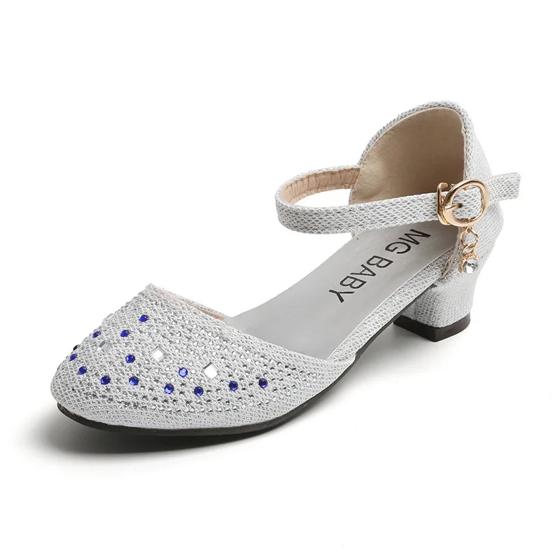 

Сандалии CUZULLAA Детские с блестками, пляжная обувь для девочек с закрытым носком, со стразами, Размеры 26-35, весна-лето