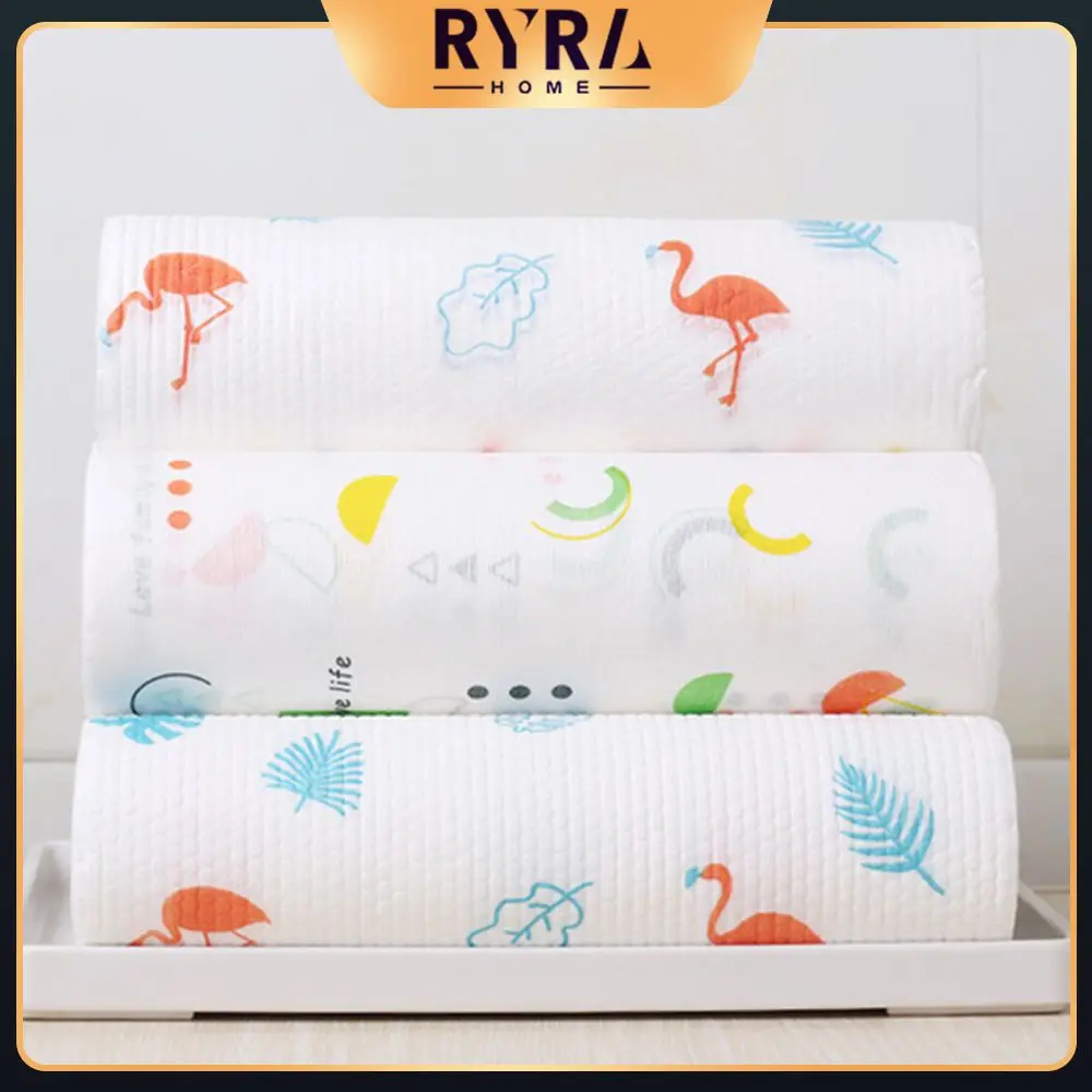 

Non-woven Fabric Dish Towels Water Absorption Thickened Scouring Cloth Breakpoint Design Continuous Roll Wipes Wood Pulp Cotton