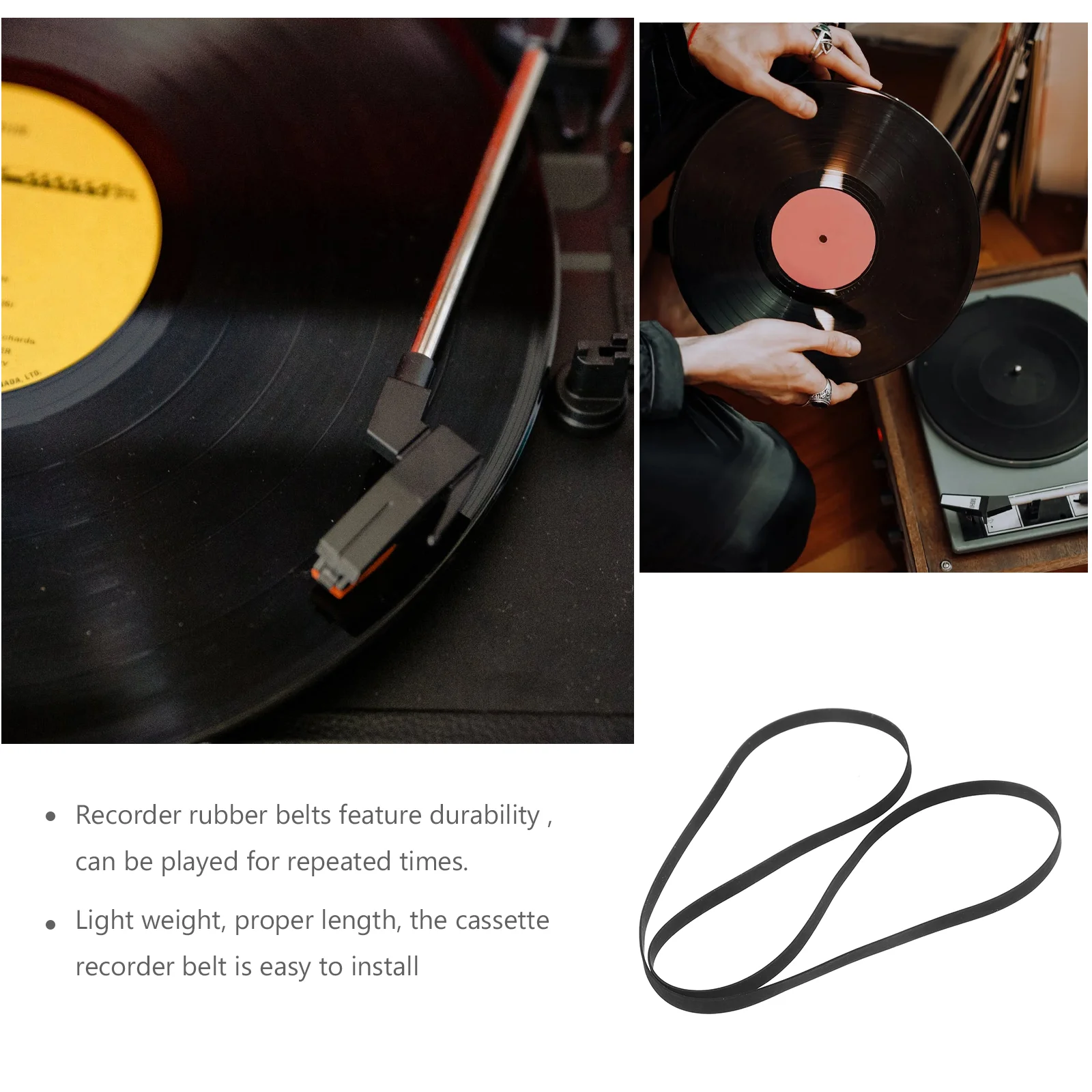 Портативный проигрыватель с резиновым ремнем 40-сантиметровый