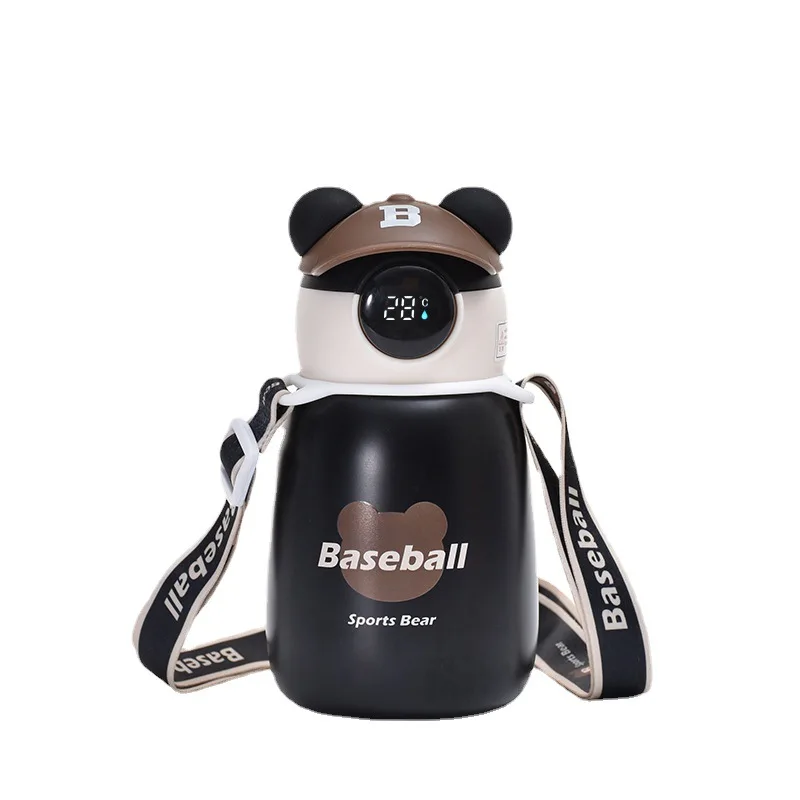 316 Stainless Steel Insulation Cup Children Bear Shoulder Strap Big Belly Cup Intelligent Digital Temperature Display Cup