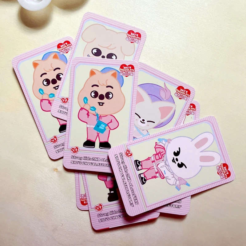 

Водонепроницаемая Двусторонняя открытка 8 шт./компл. для детей, SKZOO Card, Bang Chan Hwang Hyun-Jin Lee Young-Bok