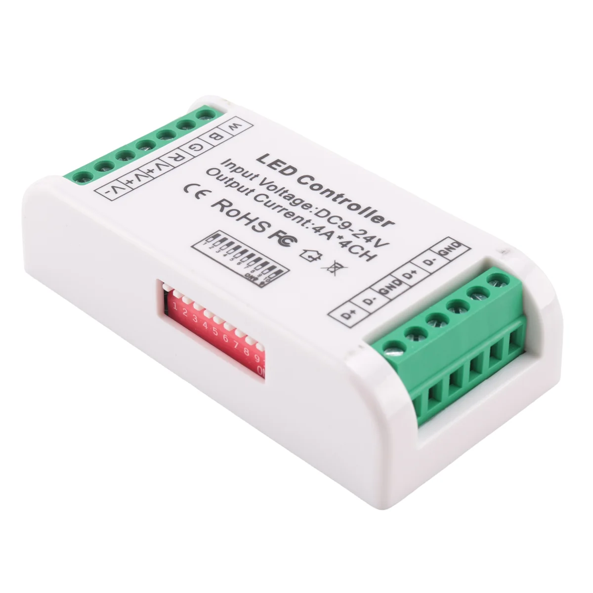 Мини 4-канальный декодер DMX RGBW 16 А RGB контроллер полосы 512 Диммер для светодиодных