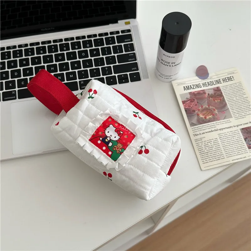 Hello Kitty's косметичка Sanrios милая большая вместительная сумка для хранения средств