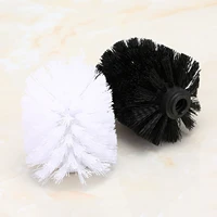 universal toilet brush part replacement head black white stiff bristles toilet cleaning brush head bathroom wc accessories