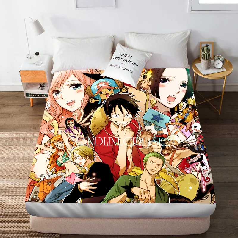 Фото 3D-простыня Hot Nika Luffys Gear 5 с принтом аниме One Piece, детская эластичная простыня с наволочкой №5