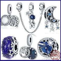 2021new 925 sterling silver stars and moon series charmbead fit original pandora braceletbangle making fashion jewelry gift