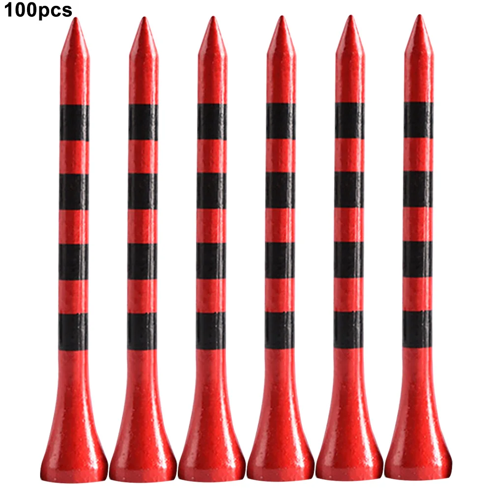 

100pcs/set Beginners Outdoor Sports Training Aids Durable Club Hitting Golf Tees 7cm 8.3cm Bamboo Cutting Practice Kids Adults