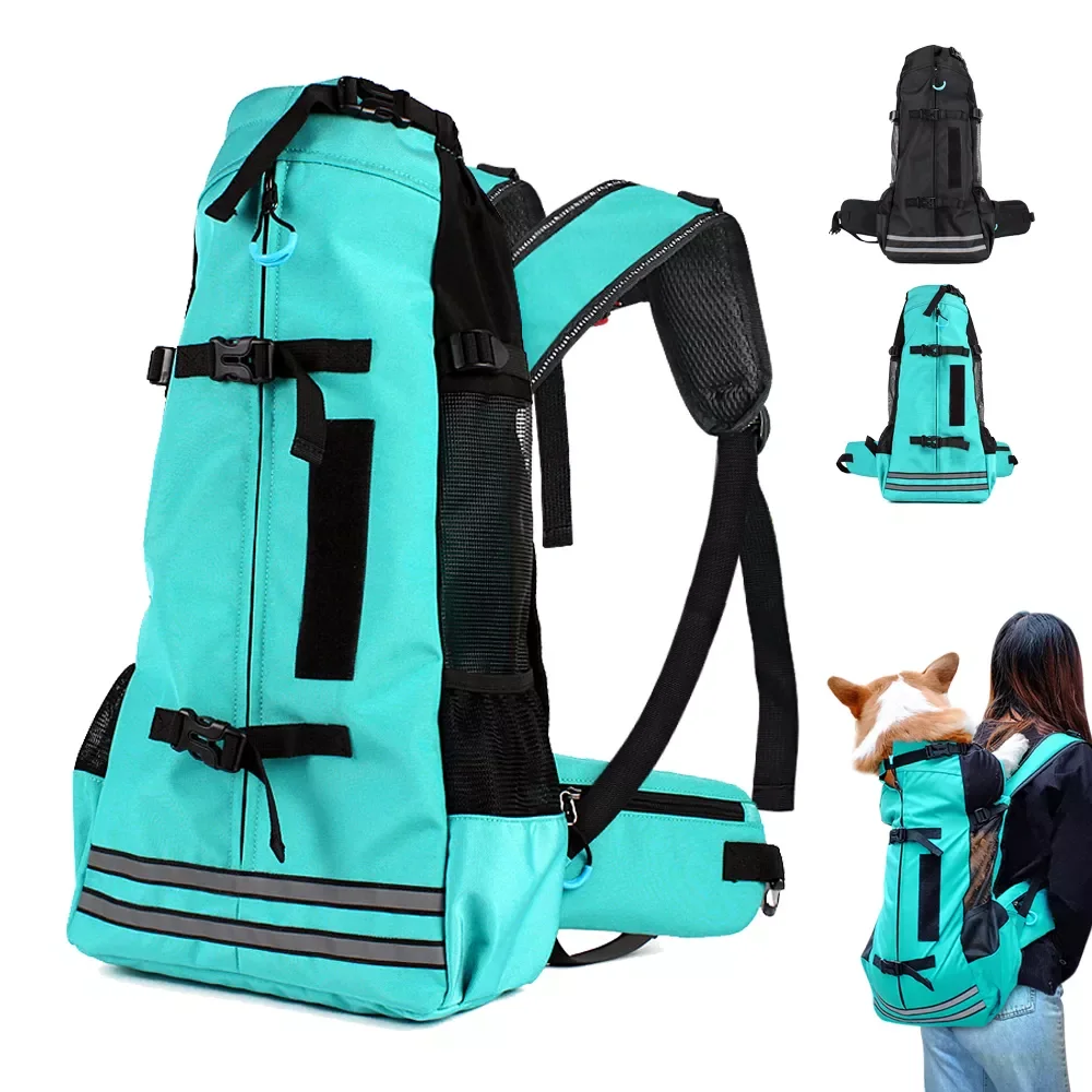 

2023New Outdoor Pet Dog Carrier Bag for Small Medium Dogs Corgi Bulldog Backpack Reflective Dog Travel Bags Pets Products