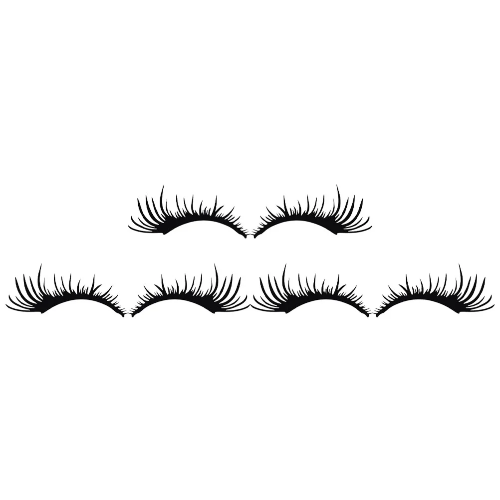 

3 Pairs Sticker Car Decoration Window Decal 3D Eyelashes Auto Headlight Personalized Stickers For headlights