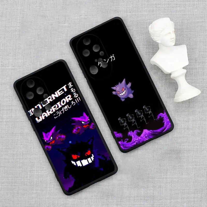 Купи Cartoon Pokemons Gengars Toys Phone Case For Huawei P20 P30 P40 P50 Lite E P Mate 50 40 30 20 Pro Soft Cover за 117 рублей в магазине AliExpress