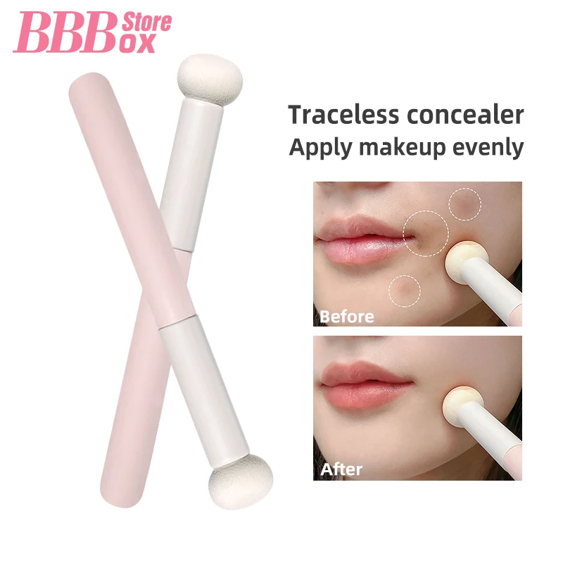 

Small Mushroom Concealer Brush For Spots Acne Marks Dark Circles Soft Sponge Powder Puff Wet & Dry Use Contour Makeup Brushes