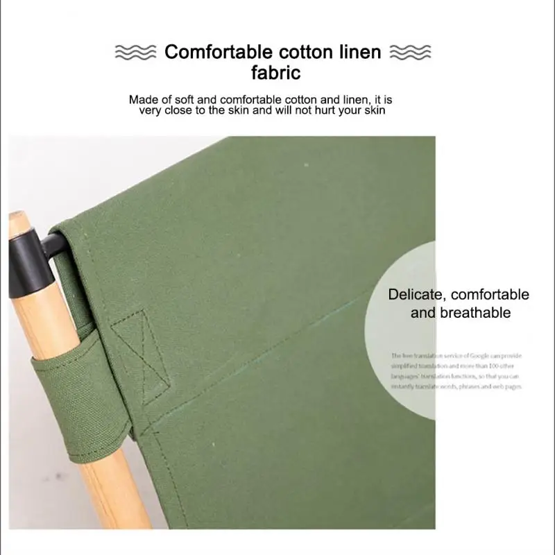 

Portable Fishing Chair Outdoor Folding Camping Beach Hiking Picnic Chair Seat Breathable Cotton Solid Wood Modern Leisure Stool