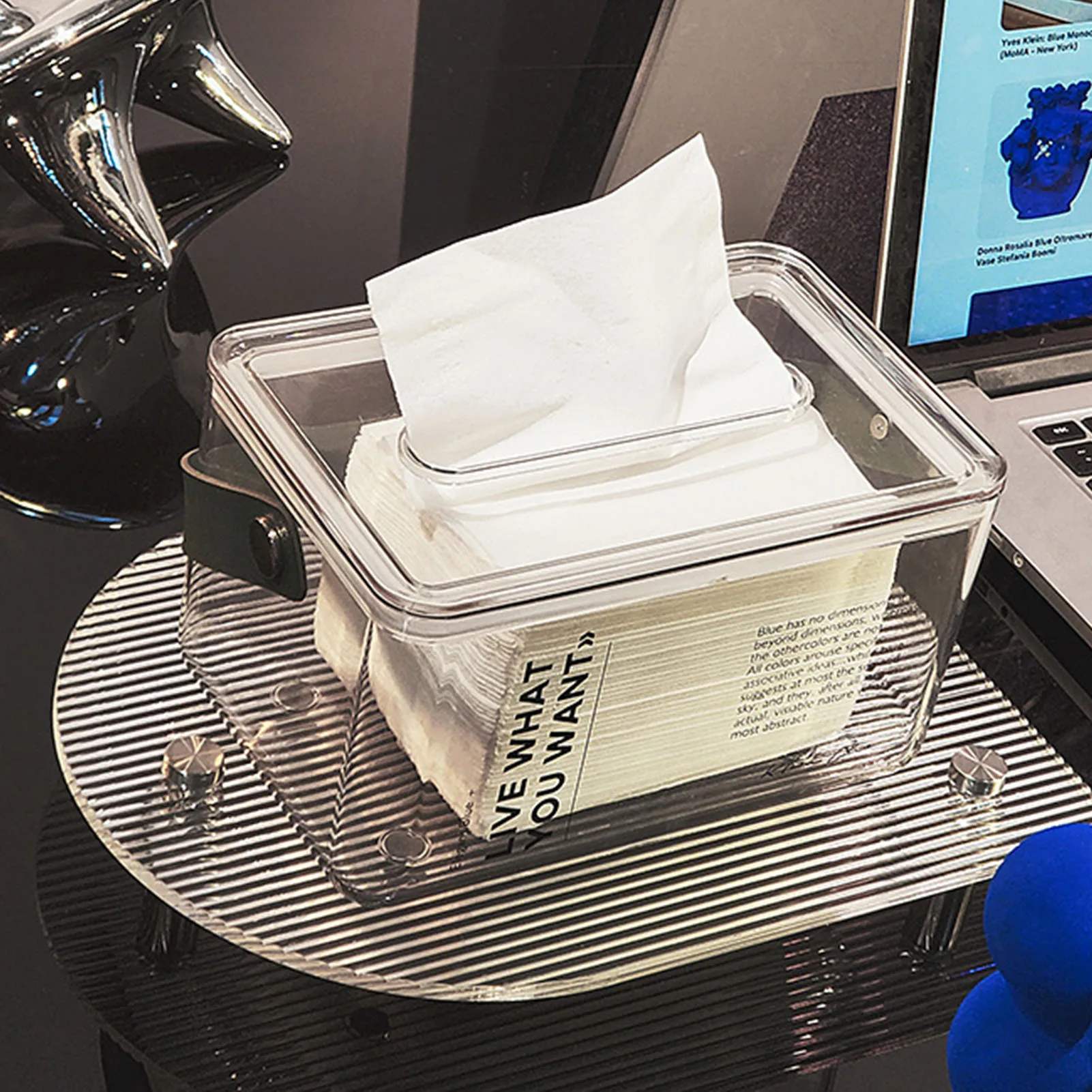 

Acrylic Tissue Storage Box Holder Modern Simple Home Tissue Case Desktop Tissue Box Cover Napkin Dispenser Napkin Holder