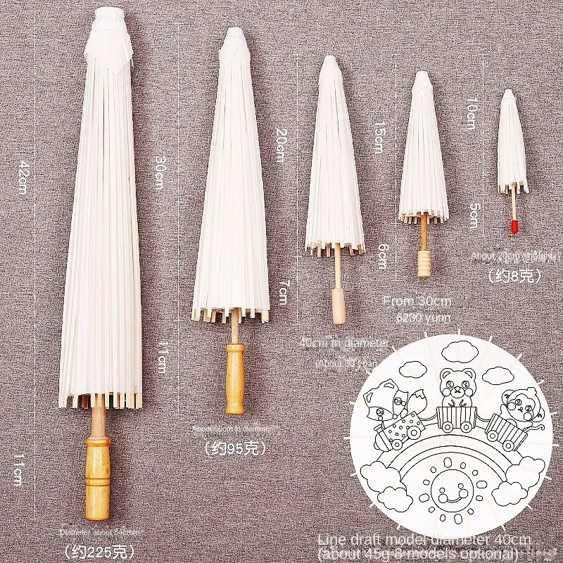 Женский зонт для японских танцев декоративный бумажный в китайском стиле с