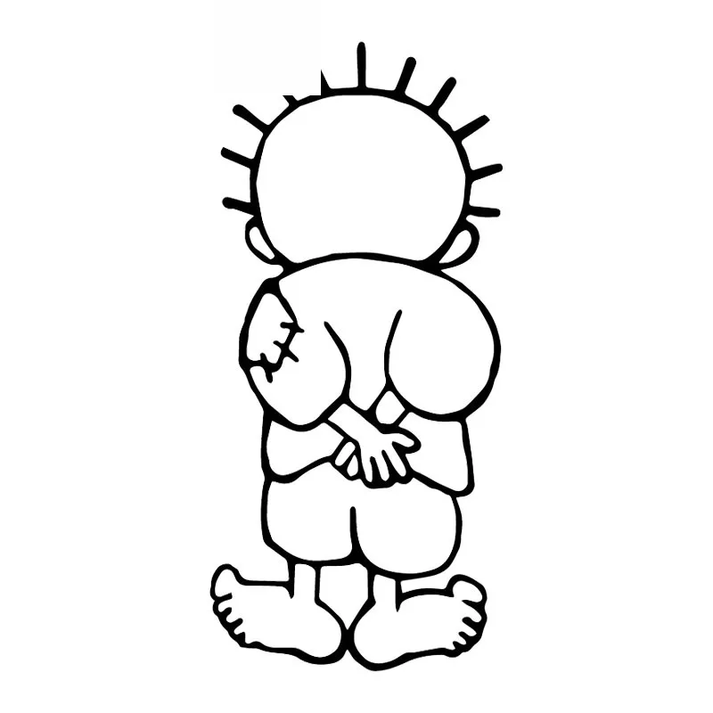 Автомобильные наклейки Handala Hanzala, индивидуальные наклейки, декоративные наклейки, креативные водонепроницаемые черные/белые, 18 см * 8 см