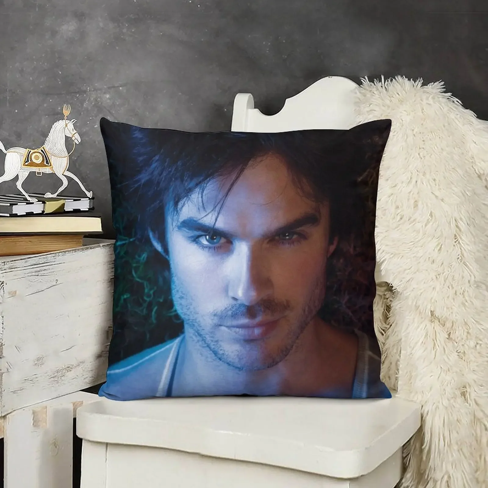 Декоративная подушка Ian Somerhalder клетчатая для дивана чехлы гостиной декоративные