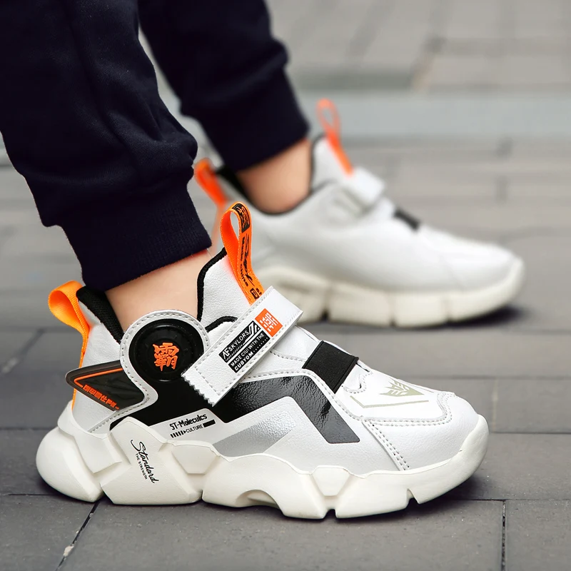 Brand Kids Running Shoes Cartoon Boys Sports Tennis Shoes Comfortable Children Basketball Shoes Thick Sole Non-slip Kids Shoes