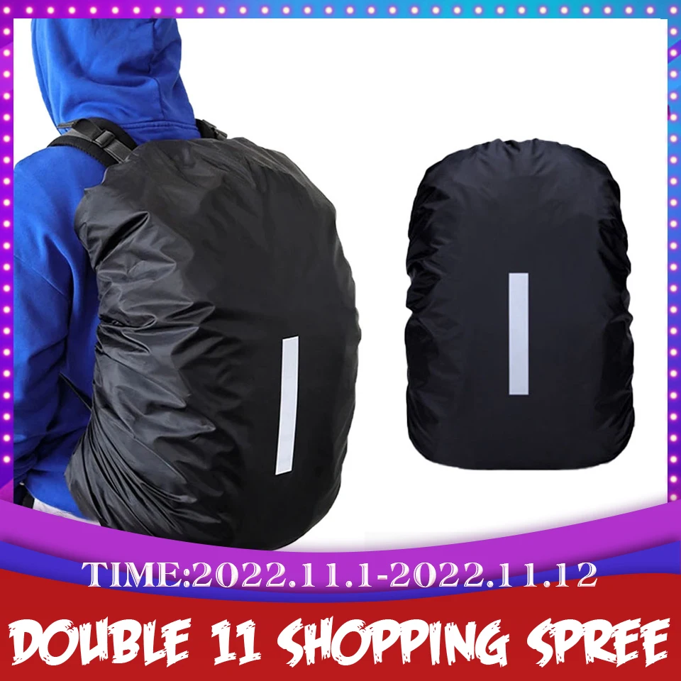 

15-65L Backpack Rain Cover Reflective Waterproof Bag Cover Outdoor Camping Travel Rainproof Dustproof Covers