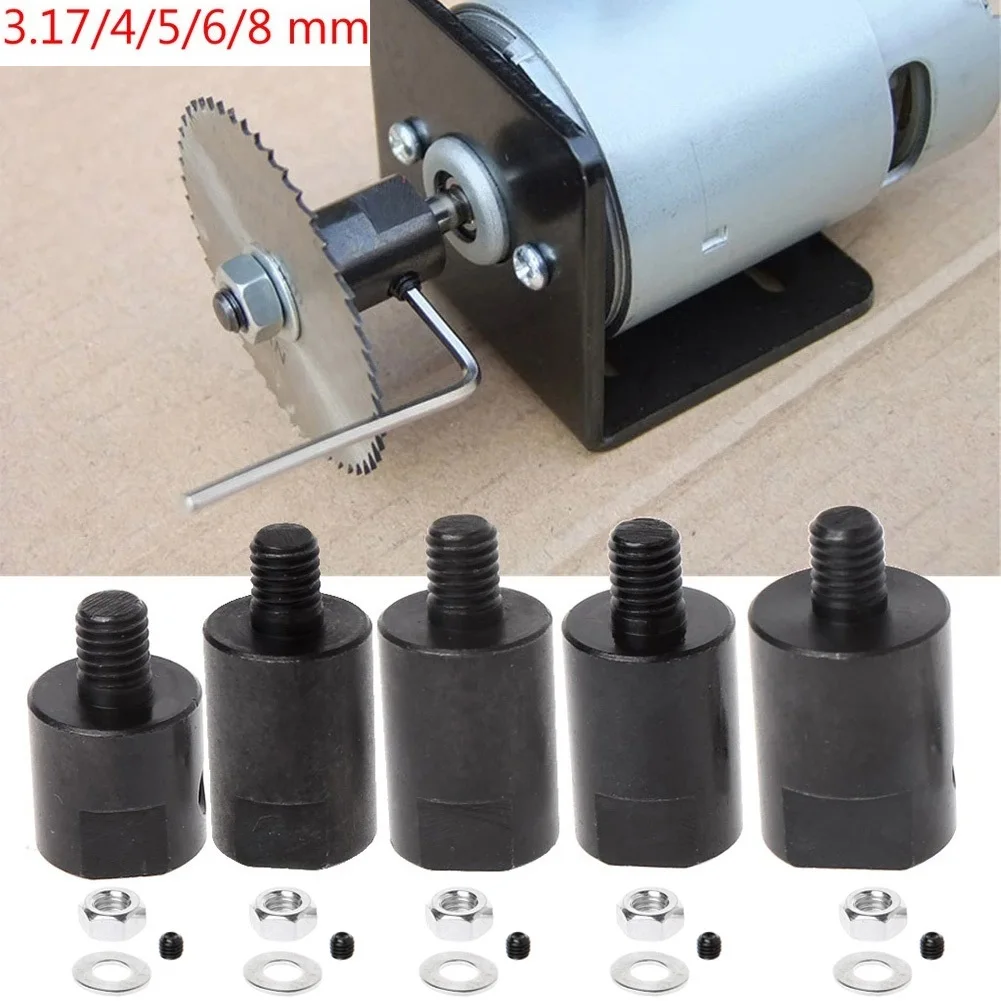 

M6 3.17/4/5/6/8mm Axle Motor Shaft Coupler Sleeve Saw Blade Connecting Shaft Coupling Chuck Adapter Steel Black Sets Tools