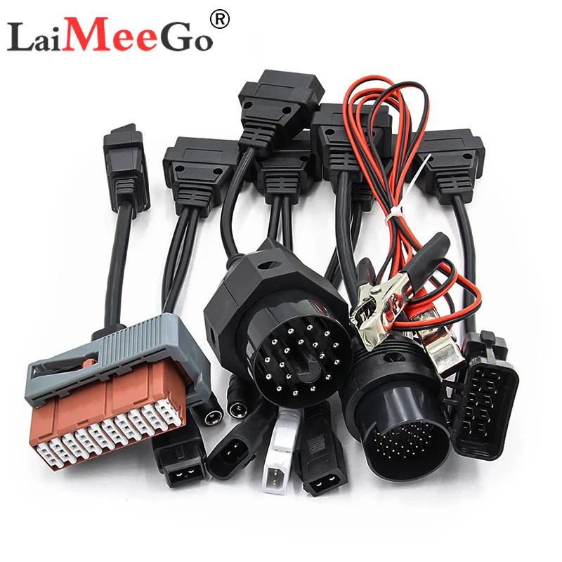 

Автомобильные кабели OBD obd2, полный комплект из 8 кабелей с диагностическим разъемом OBDII 30/20/38/3/2 Pin для TNESF delфин ORPDC, диагностический инструмент