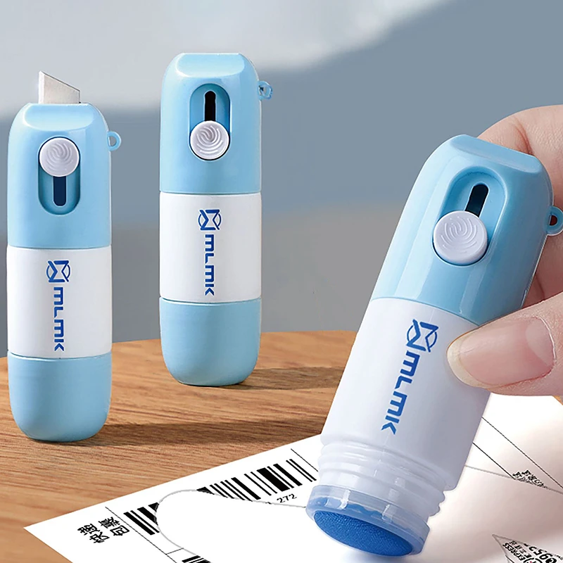 

2 in 1 Thermal Paper Correction Fluid With Unboxing Knife Portable Parcel Opener ID Information Data Privacy Protection Fluid