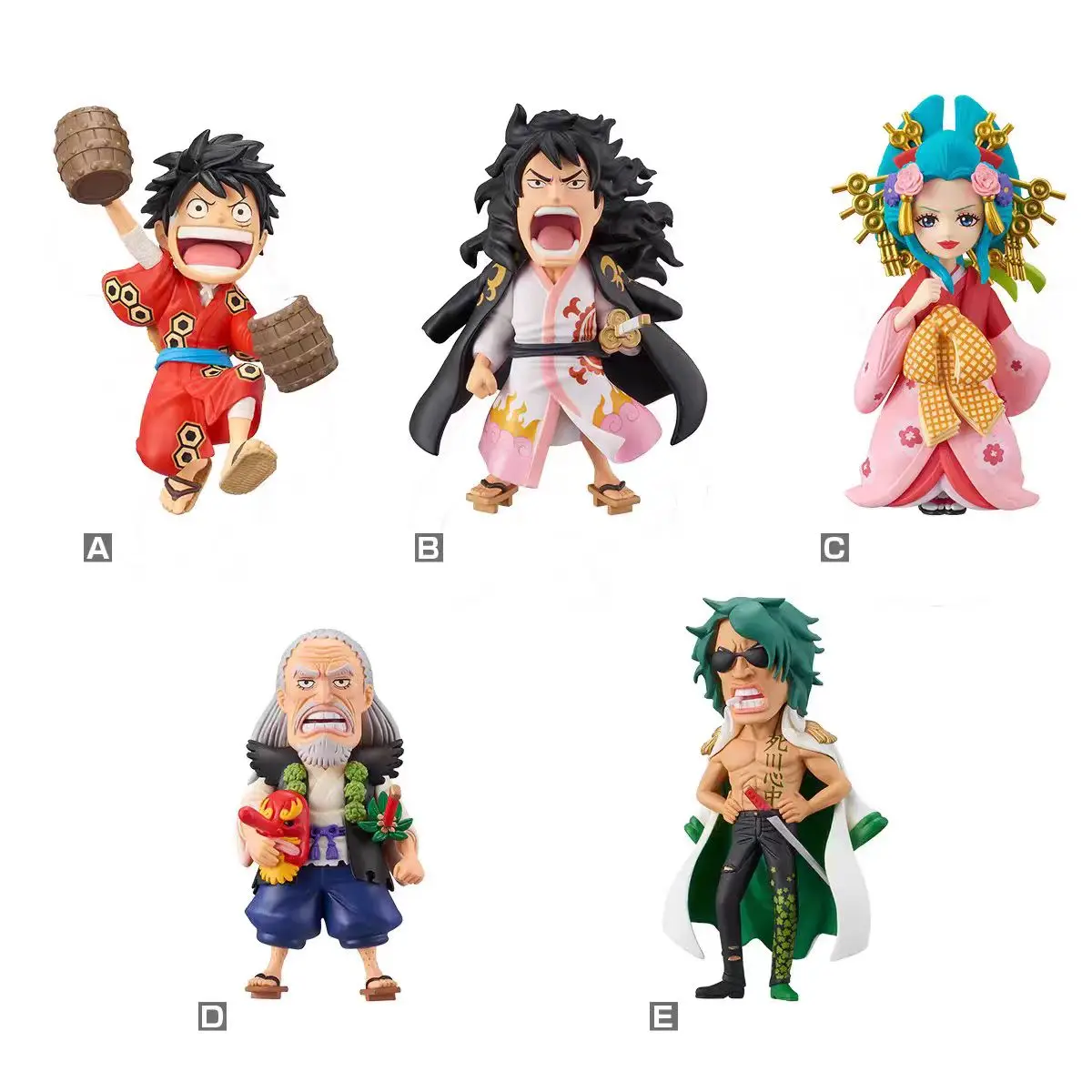Фото Оригинальные фигурки BANDAI One Piece: Шинобу Курозуми, Тама Багги, Дракуле Михаука, Сир Крокодил (WCF), аниме-фигурки, игрушки №5