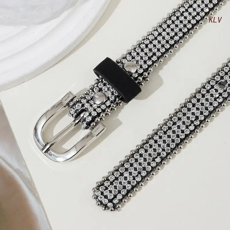 Eye-catching Color Adult Waist Belt Luxurious Sweet Waist Belt Fashion Belts Full Diamond  Belt for Nightclub