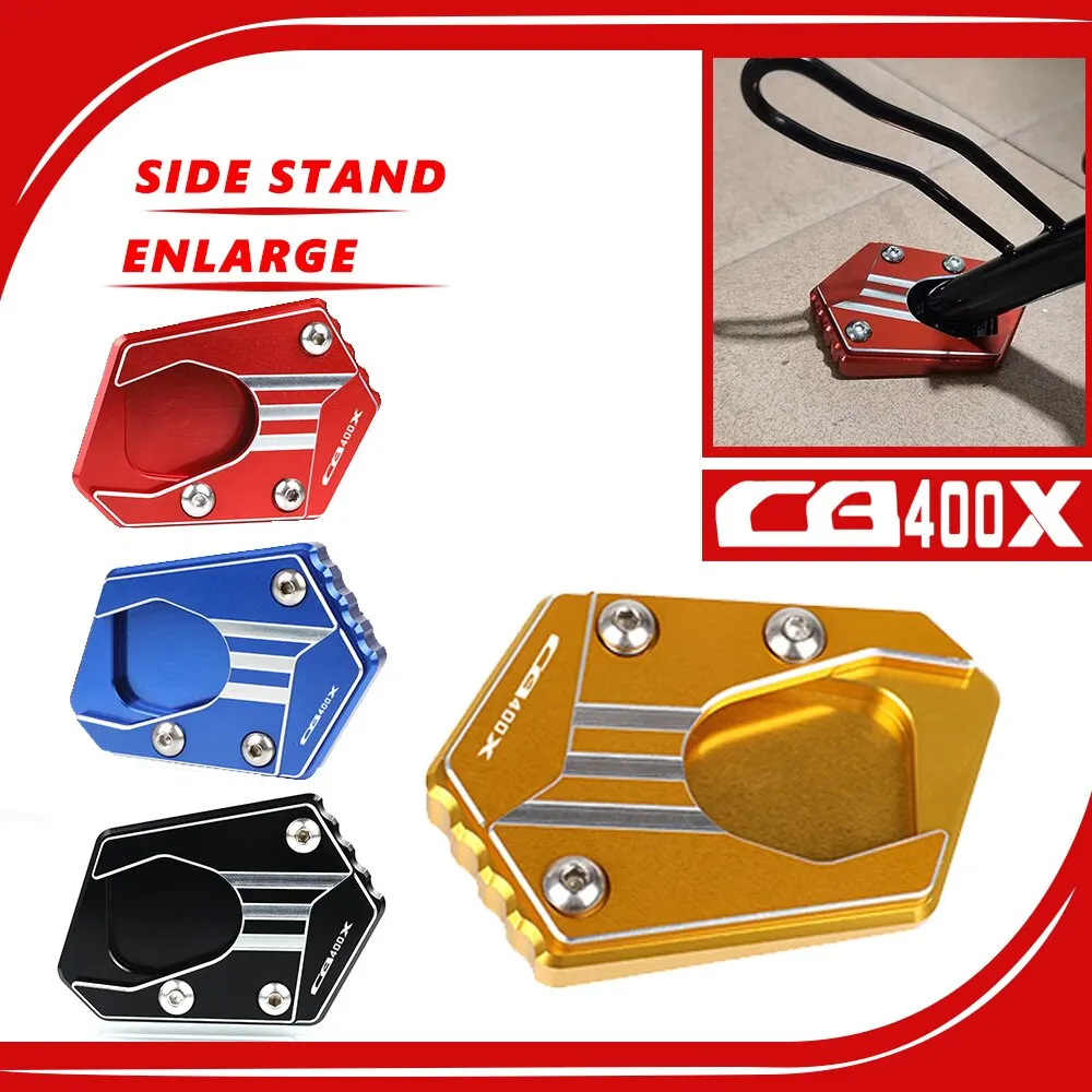 

Motorcycle CNC ALUMINIUM FOR HONDA CB400X CB400 X CB 400X 2019-2021 2020 Stands Kickstand Side Stand Extension Pad Plate