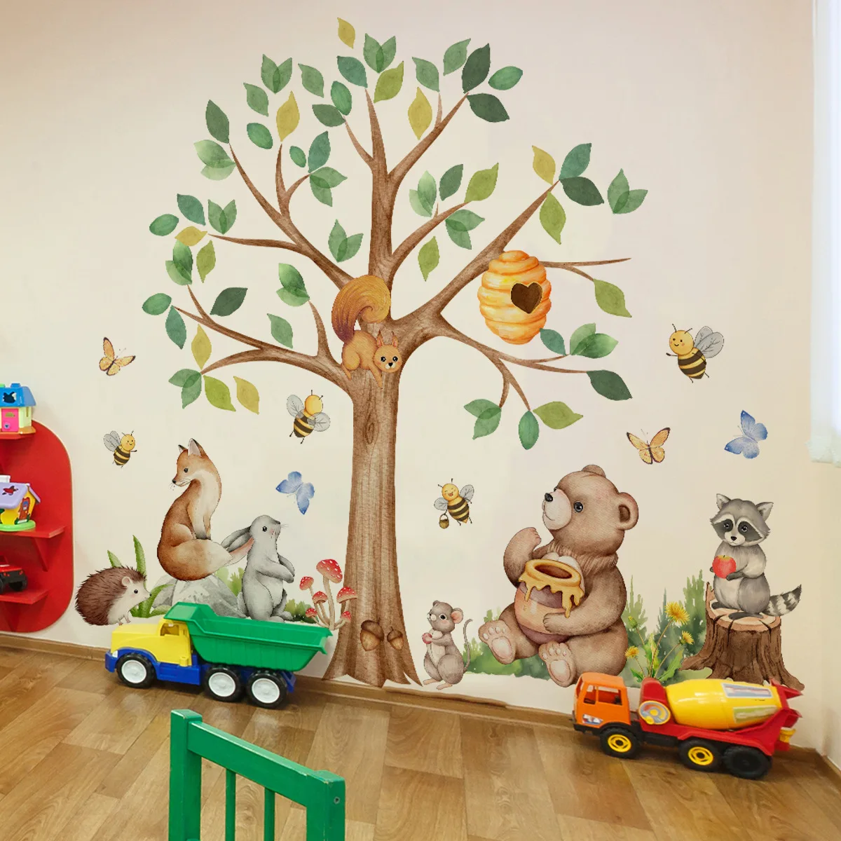 

Tree Baby Animal Sticker Baby Room Jungle Stickers Decoration Kids Bedroom Jungle Decor Animal Child Wall Stickers for Kids Room