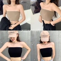 sexy sleeveless camisole ladies detachable camisole backless cropped navel short tube top top padded tank top bra hot sale